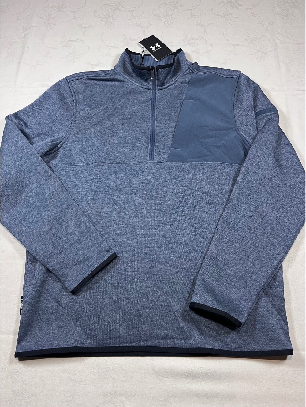 NEW Under Armour 1/4 Zip Storm Golf Drive Sweater Fleece Blue Size Large